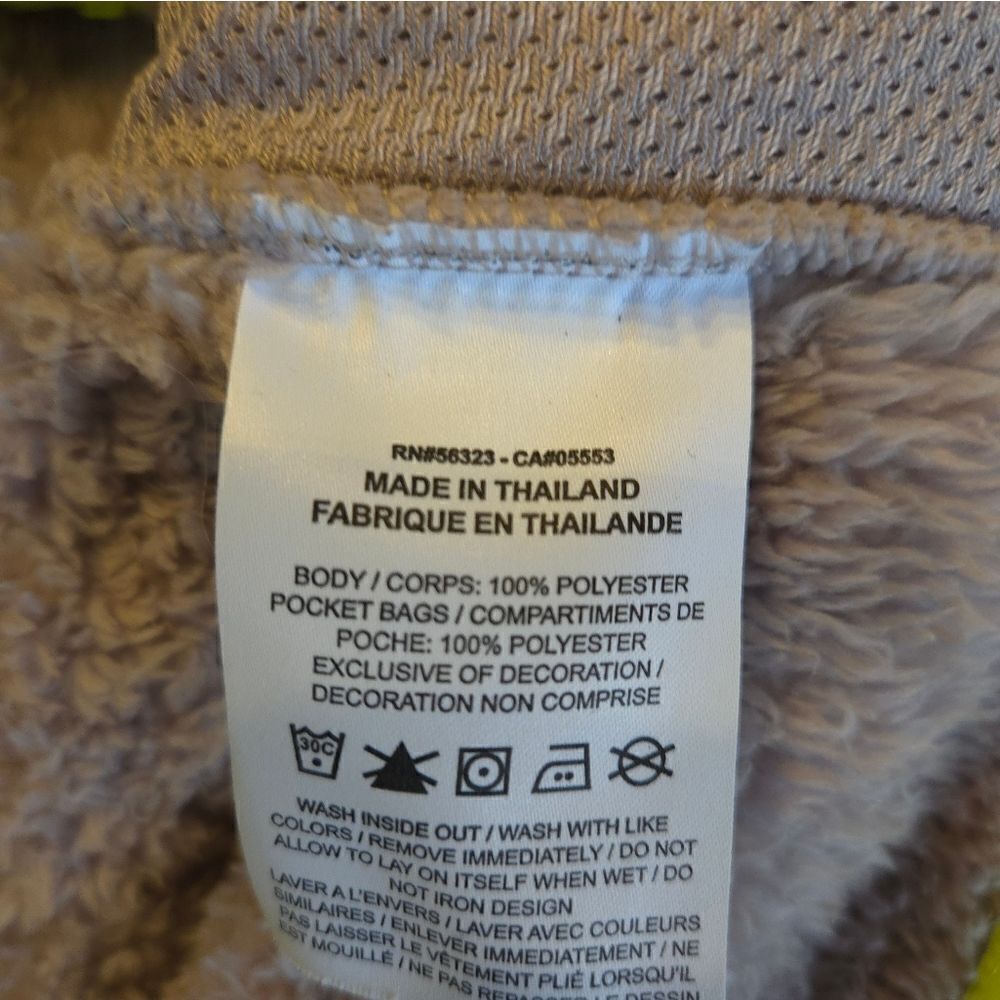 Nike Tan Cropped Quarter Zip Fleece with Green Accents - Picture 7 of 8
